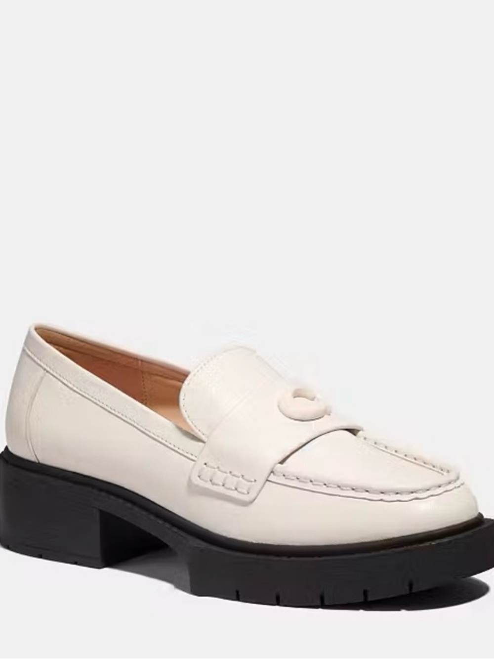 Coach Leah Loafers Size 5 Cream